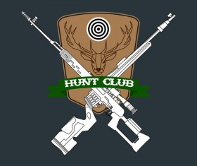 Hunt club logo design vector 01