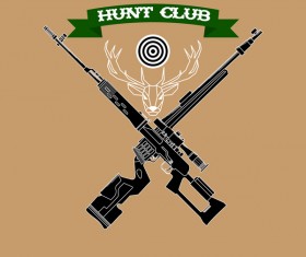 Hunt club logo design vector 02