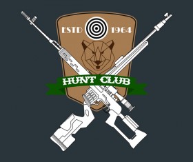 Hunt club logo design vector 03