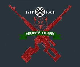Hunt club logo design vector 04