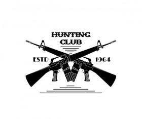 Hunting club logo design vector 01