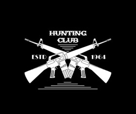 Hunting club logo design vector 02