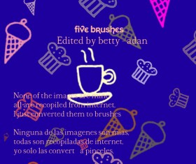 Ice and queques outlines Photoshop Brushes