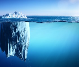 Iceberg underwater reflection Stock Photo