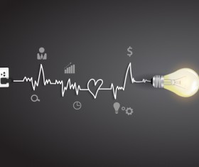 Idea business infographic template vector 01