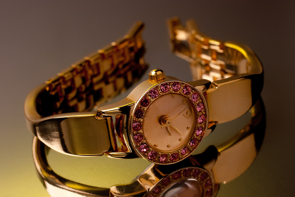 Ladies diamond watch Stock Photo 12