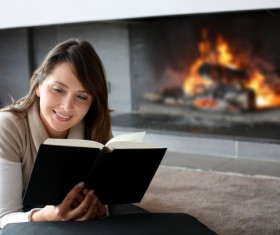 Ladies read books Stock Photo