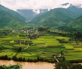 Landscape garden scenery Stock Photo