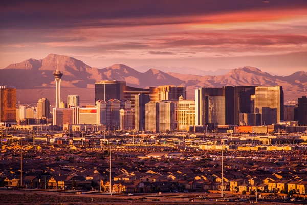 Las Vegas Nevada City Landscape Stock Photo