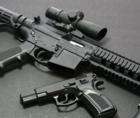 Light weapons and bullets Stock Photo 04