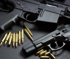 Light weapons and bullets Stock Photo 06