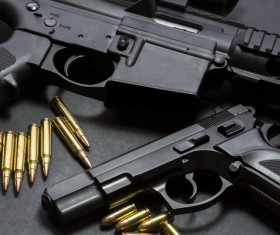 Light weapons and bullets Stock Photo 07