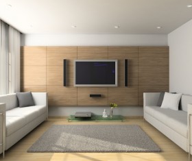 Living room TV wall HD picture