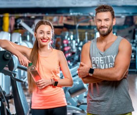Men and women after exercise to rest Stock Photo 05