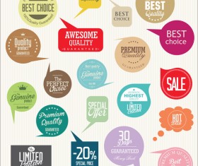 Modern badges and labels vector design set