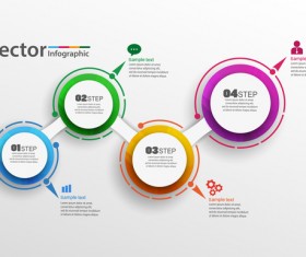 Modern circles infographic vector template 01