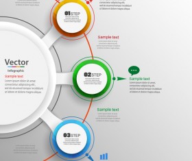Modern circles infographic vector template 02
