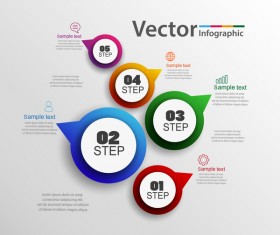 Modern circles infographic vector template 03