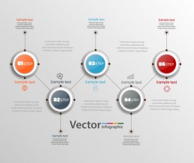 Modern circles infographic vector template 04