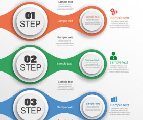 Modern circles infographic vector template 05