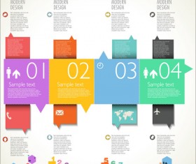 Modern infographic template design vector
