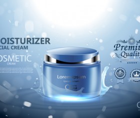 Moisturizer cosmetic cream poster vectors 01