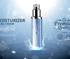 Moisturizer cosmetic cream poster vectors 02