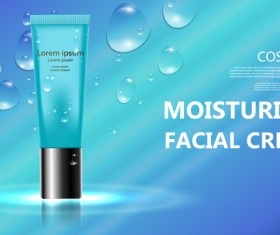 Moisturizer cosmetic cream poster vectors 03