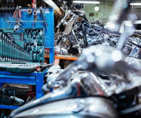 Motorcycle repair service Stock Photo 05