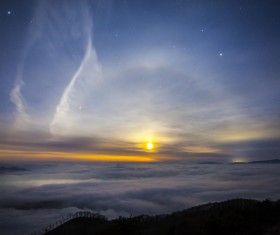 Mountain sunset sunset scenery HD picture