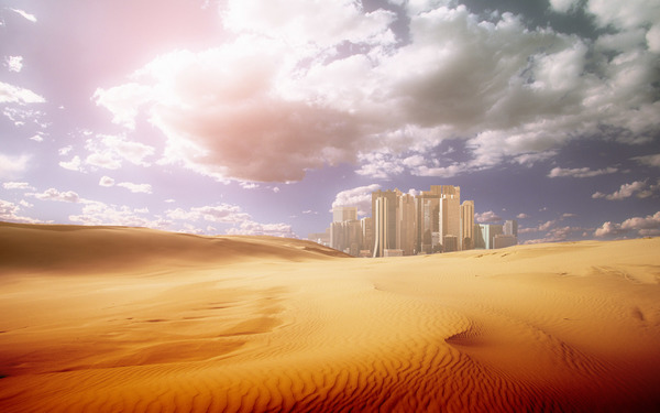 Mysterious Desert Mirage HD picture