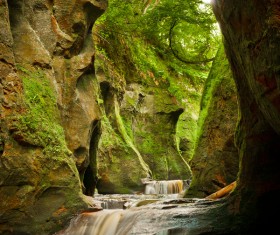 Natural beauty Monmouth County devil pulpit Stock Photo 01