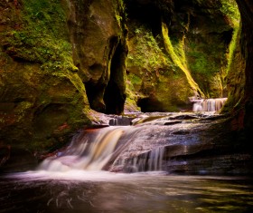 Natural beauty Monmouth County devil pulpit Stock Photo 02