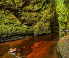 Natural beauty Monmouth County devil pulpit Stock Photo 02