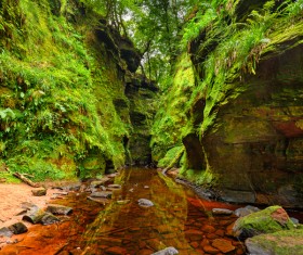 Natural beauty Monmouth County devil pulpit Stock Photo 06