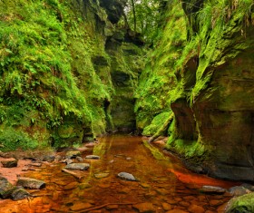 Natural beauty Monmouth County devil pulpit Stock Photo 07