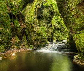 Natural beauty Monmouth County devil pulpit Stock Photo 07