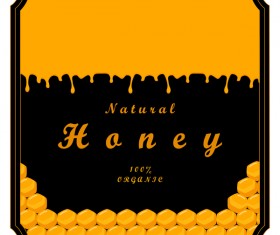 Natural honey vector background material 01