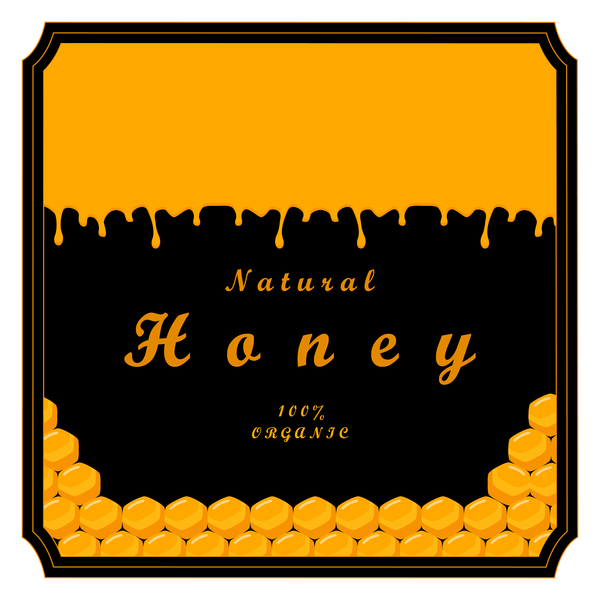 Natural honey vector background material 01