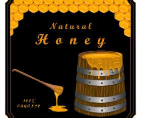 Natural honey vector background material 03