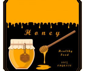 Natural honey vector background material 05