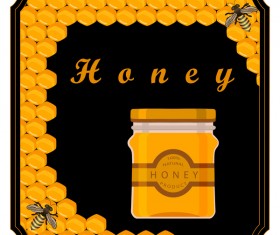 Natural honey vector background material 06