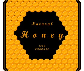 Natural honey vector background material 07