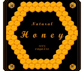Natural honey vector background material 08