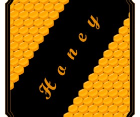 Natural honey vector background material 09