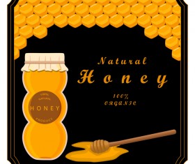 Natural honey vector background material 10