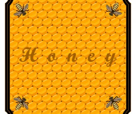 Natural honey vector background material 11