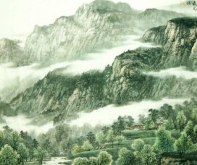 Nice natural landscape landscape painting HD picture