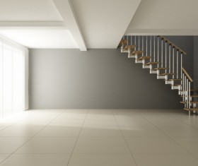 No decoration on the first floor living room HD picture