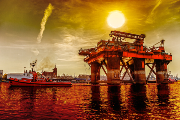 Offshore oil platform Stock Photo 03